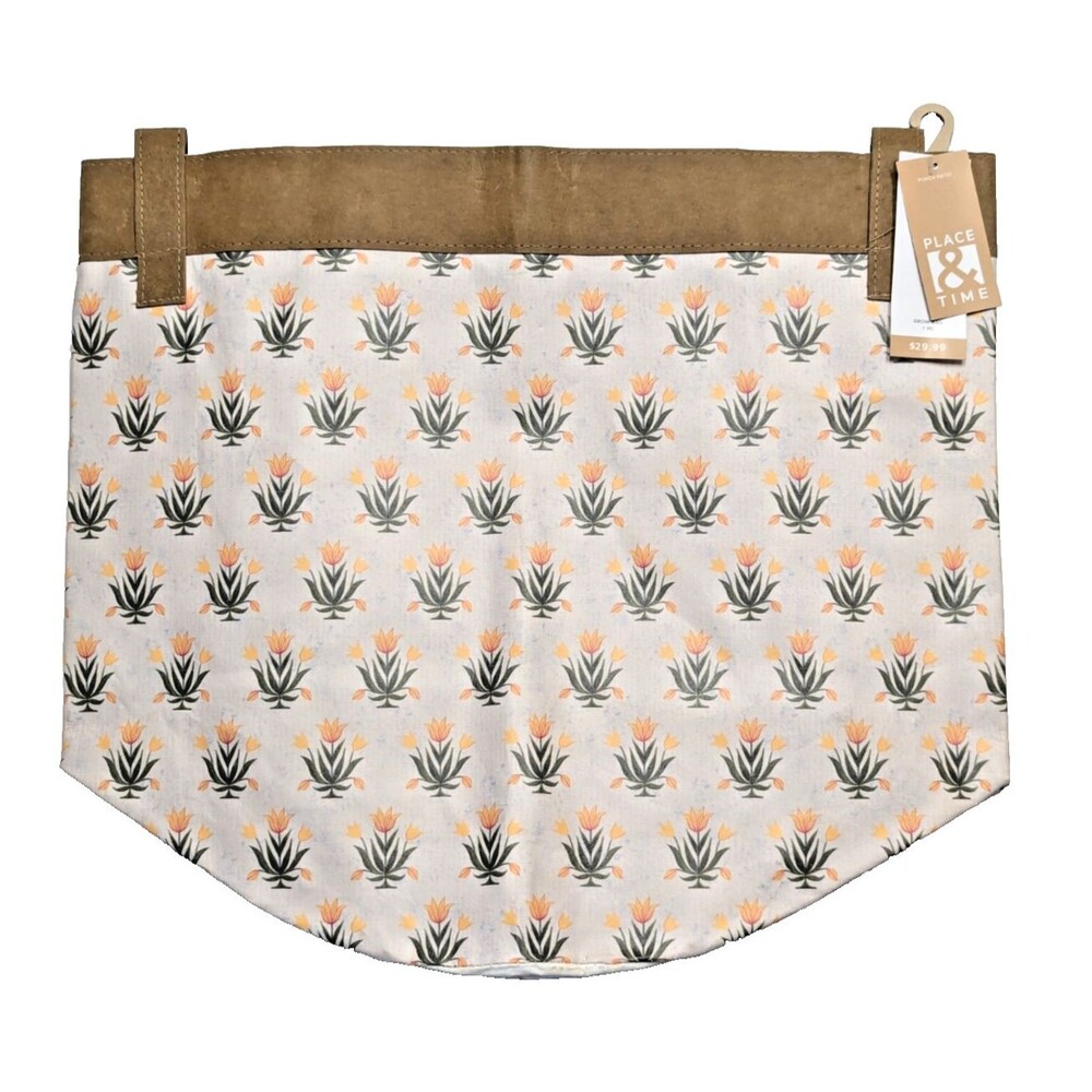 Plant Grow Bag Spring Tulip Print Polyester 11.8 x 15.75-in Planter Brown Tan